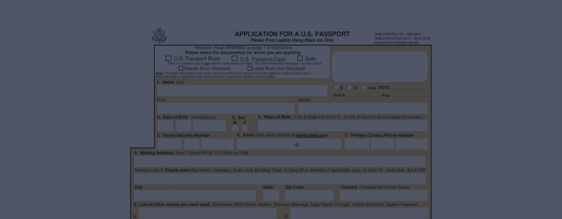 Ds 11 Form Printable Ds 11 Us Passport Application In Pdf Print Out Or Download Free Sample 3573